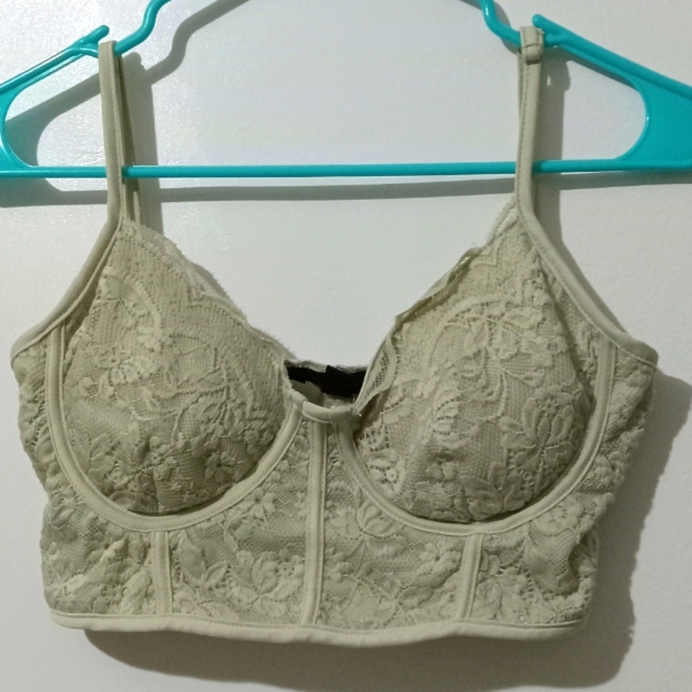 Faded Rose light green bralette size M